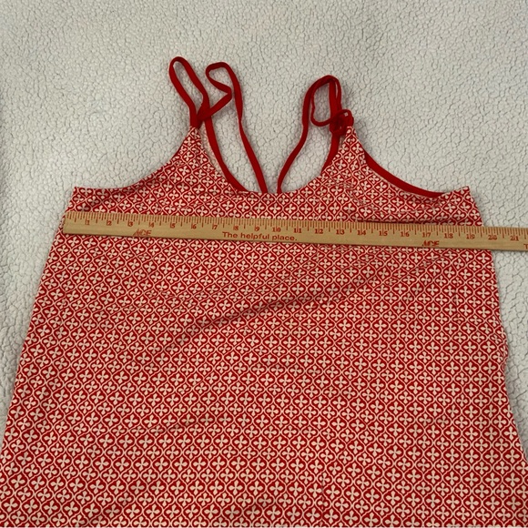 Cacique PJ Pajama Set Cami Top And Short Size 14/16 Red White 100% Cotton Knit - Picture 4 of 15